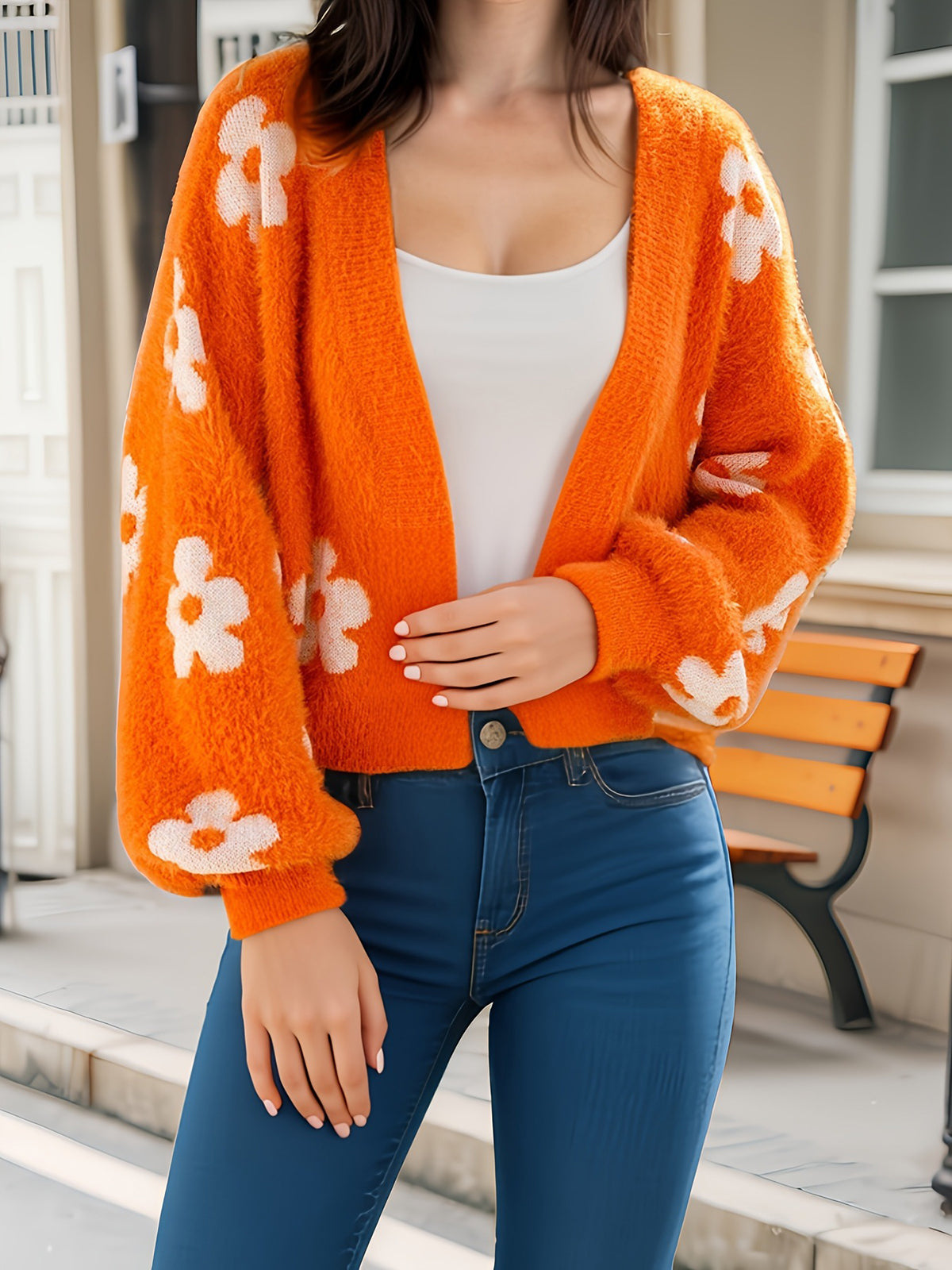 ✨Top-1 Sale Cardigan 2025✨|Women Fall/Winter Lightweight Floral Open Knit Cardigan