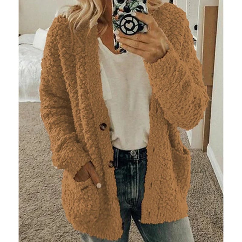 ✨Top-2 Sale Cardigan 2025✨Women Autumn/Winter Plus Size Casual Velvet Cardigan