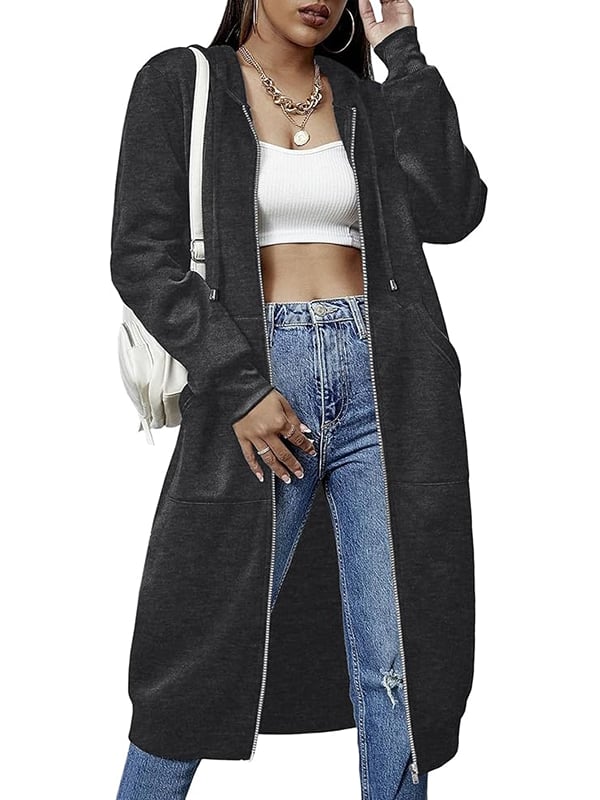 🔥Best-1 Sale Longwear🔥Women Fall/Winter 2025 Casual Zip up Fleece Hoodies