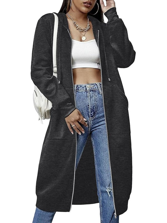 🔥Best-1 Sale Longwear🔥Women Fall/Winter 2025 Casual Zip up Fleece Hoodies
