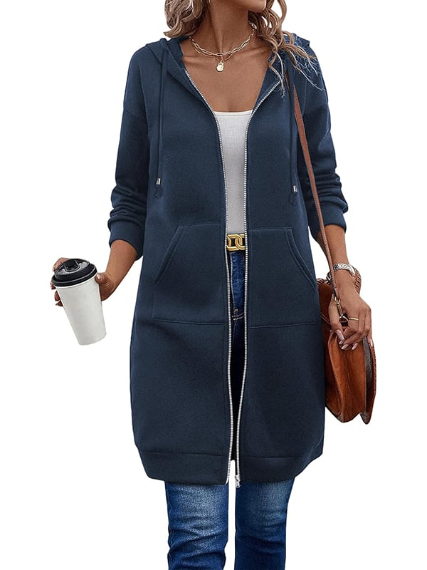 🔥Best-1 Sale Longwear🔥Women Fall/Winter 2025 Casual Zip up Fleece Hoodies