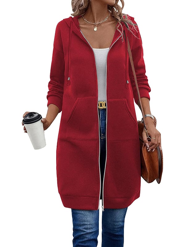 🔥Best-1 Sale Longwear🔥Women Fall/Winter 2025 Casual Zip up Fleece Hoodies