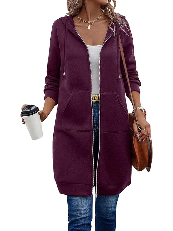 🔥Best-1 Sale Longwear🔥Women Fall/Winter 2025 Casual Zip up Fleece Hoodies