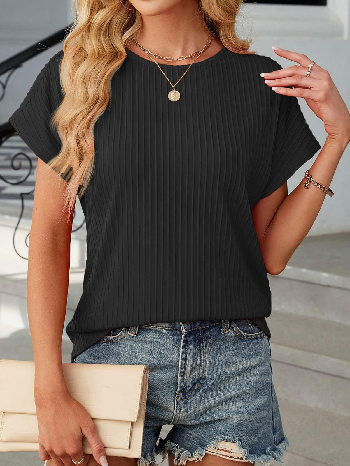 ✨Women Summer Classic Jacquard Stripe Tee