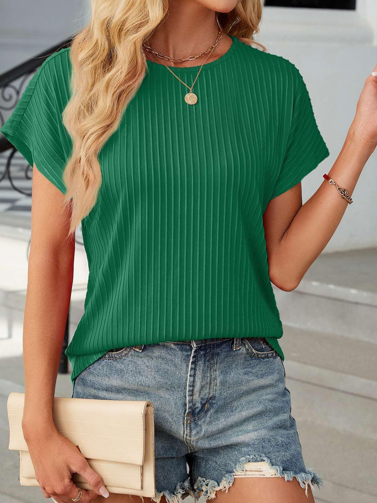 ✨Women Summer Classic Jacquard Stripe Tee