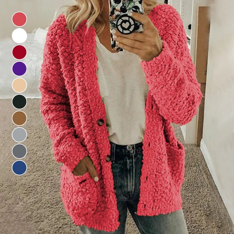 ✨Top-2 Sale Cardigan 2025✨Women Autumn/Winter Plus Size Casual Velvet Cardigan