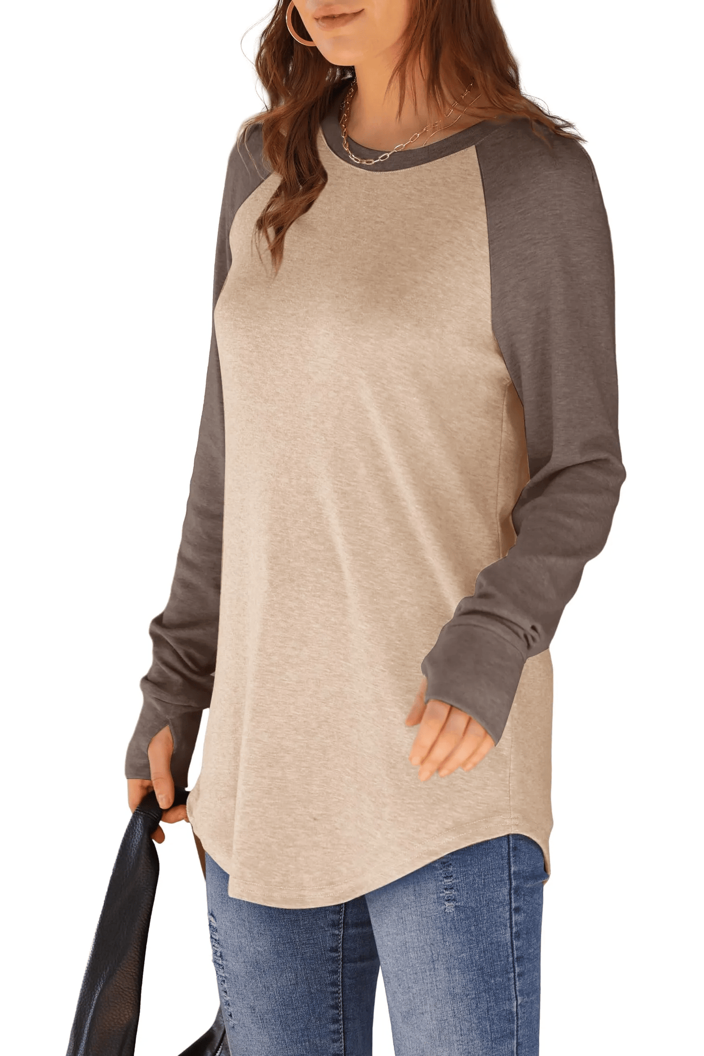 ✨Last Day 69% OFF✨Women's Long Sleeve Thumb Hole Shirts Tunic Tops to Wear with Leggings