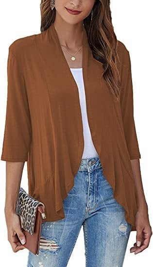✨Top-3 Sale Cardigan 2025✨|Women Fall/Winter Lightweight Open Front Casual Ruffle Cardigan