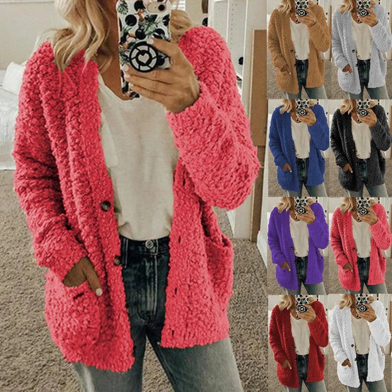 ✨Top-2 Sale Cardigan 2025✨Women Autumn/Winter Plus Size Casual Velvet Cardigan